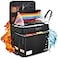 ELOBOON Fireproof Document Box with 13 Pockets Accordian File Organizer WaterResistant File Organizer Box with Lock Collapsible File Storage Cabinet for Hanging LetterLegal Folder Black