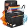 ELOBOON Fireproof Document Box with 13 Pockets Accordian File Organizer WaterResistant File Organizer Box with Lock Collapsible File Storage Cabinet for Hanging LetterLegal Folder Black