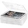Hiceeden 4 Pack Plastic Project Case for 85x11 Letter File Trasparent Scrapbook Paper Storage Box Slim Document Holder Organizer for Magazine Office Supplies School