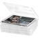 Hiceeden 4 Pack Plastic Project Case for 85x11 Letter File Trasparent Scrapbook Paper Storage Box Slim Document Holder Organizer for Magazine Office Supplies School