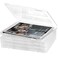 Hiceeden 4 Pack Plastic Project Case for 85x11 Letter File Trasparent Scrapbook Paper Storage Box Slim Document Holder Organizer for Magazine Office Supplies School