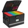 EXLIFBAG File Organizer Fireproof File Box with Lids Important Document Organizer Box with Lock Portable File Folder Organizer with Handle