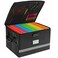 EXLIFBAG File Organizer Fireproof File Box with Lids Important Document Organizer Box with Lock Portable File Folder Organizer with Handle