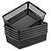 Aebeky A4 Size Plastic Paper Storage TraysDesktop File Organizer Baskets6Packs Black