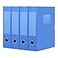HUA JIE A4 Storage File Boxes Plastic Archives Cases with Lid File Folder Organizer Document Filing Box for office3175235 cm BluePack of 4