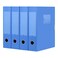 HUA JIE A4 Storage File Boxes Plastic Archives Cases with Lid File Folder Organizer Document Filing Box for office3175235 cm BluePack of 4