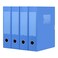HUA JIE A4 Storage File Boxes Plastic Archives Cases with Lid File Folder Organizer Document Filing Box for office3175235 cm BluePack of 4