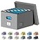 DYWMM File Organizer Collapsible Storage Box for Office File Box with Lids Document Organizer for Office and Home Easy Slide Durable Hanging File Box Gray