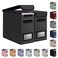 BALEINE File Organizer Box with Lid Collapsible File Folder Organizer with Plastic Slide Hanging File Folder Box for Office Document Storage 2 Pack Black S