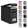 BALEINE File Organizer Box with Lid Collapsible File Folder Organizer with Plastic Slide Hanging File Folder Box for Office Document Storage 1 Pack Black S