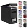 BALEINE File Organizer Box with Lid Collapsible File Folder Organizer with Plastic Slide Hanging File Folder Box for Office Document Storage 1 Pack Black S