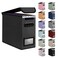 BALEINE File Organizer Box with Lid Collapsible File Folder Organizer with Plastic Slide Hanging File Folder Box for Office Document Storage 1 Pack Black S