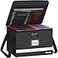 DSDCDJ File Box with Lock Portable File Organizer Box with Handle Sturdy Important Document Organizer with Label Slide Reflective Strip for Hanging LetterLegal Folder