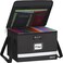 DSDCDJ File Box with Lock Portable File Organizer Box with Handle Sturdy Important Document Organizer with Label Slide Reflective Strip for Hanging LetterLegal Folder