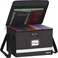 DSDCDJ File Box with Lock Portable File Organizer Box with Handle Sturdy Important Document Organizer with Label Slide Reflective Strip for Hanging LetterLegal Folder