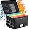 JALIELL File Box with Lock Fireproof Document File Organizer Box with Zipper Adjustable Handle Collapsible File Storage Box Home Office Safe Filing Cabinet for Hanging LetterLegal Folder