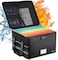 JALIELL File Box with Lock Fireproof Document File Organizer Box with Zipper Adjustable Handle Collapsible File Storage Box Home Office Safe Filing Cabinet for Hanging LetterLegal Folder