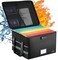 JALIELL File Box with Lock Fireproof Document File Organizer Box with Zipper Adjustable Handle Collapsible File Storage Box Home Office Safe Filing Cabinet for Hanging LetterLegal Folder