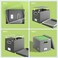 GRSQYS File Organizer Box File Boxes for Hanging Files with Lid Set of 2 Decorative Hanging Folders Letter Size Organizer with OnePiece Plastic Frame Slides Grey 132 101 101in2Pack