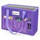 abcxgood Desktop File Organizer BoxCollapsible Hanging Filing BoxHome Office Document Storage Organizer with Front Pocket and Handles Letter Size Folder PURPLE