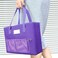 abcxgood Desktop File Organizer BoxCollapsible Hanging Filing BoxHome Office Document Storage Organizer with Front Pocket and Handles Letter Size Folder PURPLE