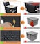 Hodufy File Box with Lock 5200F with Heat InsulatedFireproof Box File Storage Organizer AntiStaticCollapsible Fireproof Document Filing Box with HandlePortable Home Office Safe