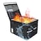 Hodufy File Box with Lock 5200F with Heat InsulatedFireproof Box File Storage Organizer AntiStaticCollapsible Fireproof Document Filing Box with HandlePortable Home Office Safe