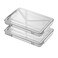 RHONZHAO 2 Pack Clear Plastic File Boxes wLatching Lids Stackable A4 Storage White Latches Small
