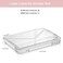 RHONZHAO 2 Pack Clear Plastic File Boxes wLatching Lids Stackable A4 Storage White Latches Small