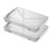 RHONZHAO 2 Pack Clear Plastic File Boxes wLatching Lids Stackable A4 Storage White Latches Small