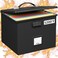 ROSONG Fire Proof File Box for Documents Portable Fireproof Document Organizer Box with Handle Waterproof Safe Locking Folder Storage with Lid