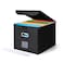 CADONO File Organizer Box with Lid Large Hanging File Folder Organizer with Plastic Slide Collapsible Portable Filing Storage Boxes for OfficeDecorHome Black 149 x 1259 x 108 inch