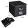 CADONO File Organizer Box with Lid Large Hanging File Folder Organizer with Plastic Slide Collapsible Portable Filing Storage Boxes for OfficeDecorHome Black 149 x 1259 x 108 inch