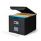 CADONO File Organizer Box with Lid Large Hanging File Folder Organizer with Plastic Slide Collapsible Portable Filing Storage Boxes for OfficeDecorHome Black 149 x 1259 x 108 inch