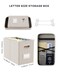 Oterri File Organizer Box with Lid Hanging Filing File Box with Mesh Pocket Document Organizer Box for Letter Files Portable Storage Box with Smooth Sliding Rail for OfficeHome 1 PCS Beige