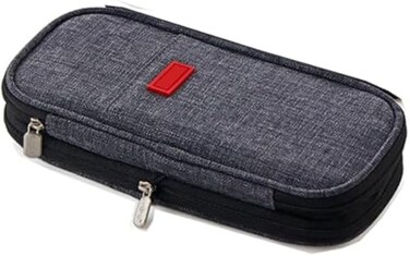 Arnuixty Large Storage Pencil Case Pen Bag with Zipper Big Capacity Pouch Organizer for Office Travel Holder BoxBlack