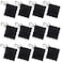 Muka 12 Pack Coin Purse with Carabiner Cotton Canvas Pouch 414 x 414 InchesBlack