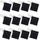 Muka 12 Pack Coin Purse with Carabiner Cotton Canvas Pouch 414 x 414 InchesBlack