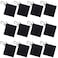 Muka 12 Pack Coin Purse with Carabiner Cotton Canvas Pouch 414 x 414 InchesBlack