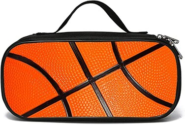 ROVOZAR Basketball Pen Holder Large Capacity Pen Bag With Compartment Zipper Pouch For Women Men