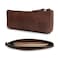 HideDrink Hide Drink Rectangular Pencil Case Pen Marker Pouch for Men and Women Flat Zippered Holder Classic Style for Artists Full Grain Leather Handmade Bourbon Brown