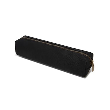 YONBEN Canvas Pencil Case Cartuchera Multifuncional Kawaii Multifunctional Zippered Canvas Pencil Case Black S