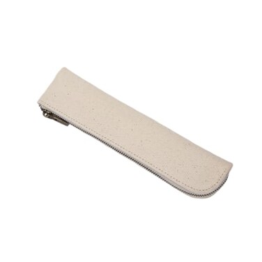 YONBEN Canvas Pencil Case Small Pencil Pouch Slim Lightweight Pen Case Holder Cute Zipper Bag for School Office