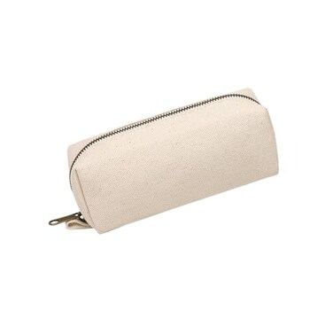 YONBEN Pencil Case Durable Cotton Canvas Pouch Bag for Pens Stylish and soft Beige