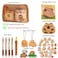 LJJINGXS Cute Capybara Pencil Case With 10 Compartments Gift Set Includes Holder BallPoint Pen Keychain Stickers Brooch and Clips