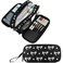 Fustylead Bows Large Pencil Case Minimalist Portable Stationery Bag Cosmetics Bag with Handle for Middle High College School Office Travel