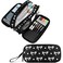 Fustylead Bows Large Pencil Case Minimalist Portable Stationery Bag Cosmetics Bag with Handle for Middle High College School Office Travel
