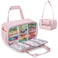Prokva Marker Organizer Case Holding up to 216 Markers Marker Storage Carrying Bag Large Marker Holder with Shoulder Strap Pink