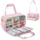 Prokva Marker Organizer Case Holding up to 216 Markers Marker Storage Carrying Bag Large Marker Holder with Shoulder Strap Pink