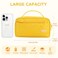 VASCHY Pencil Case Large Cute Pencil Pen Pouch Organizer w Zippers Top Handle School Supplies for KidsTeensStudentsAdults Yellow